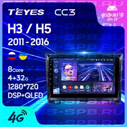 Автомагнитола TEYES для Great Wall Haval H3-H5  2011-2016, CC3, 4G+32G