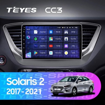 Автомагнитола TEYES для Hyundai Solaris 2 2017-2018, CC3, 4G+32G