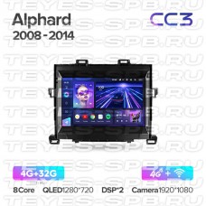 Автомагнитола TEYES для Toyota Alphard 2008-2014, CC3, 4G+32G