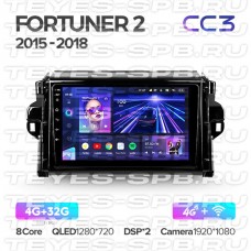 Автомагнитола TEYES для Toyota Fortuner 2 2015-2020, CC3, 4G+32G