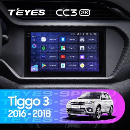 Автомагнитола TEYES для Chery Tiggo3 2016-2018, CC3 2K, 6G+128G