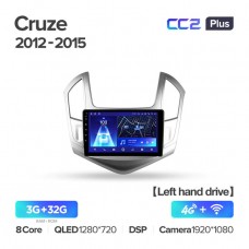 Автомагнитола TEYES для Chevrolet Cruze 2012-2015, CC2 Plus, 3G+32G