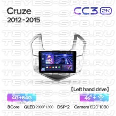 Автомагнитола TEYES для Chevrolet Cruze 2012-2015, CC3 2K, 3G+32G