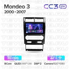 Автомагнитола TEYES для Ford Mondeo 3 2000-2007, CC3 2K, 3G+32G