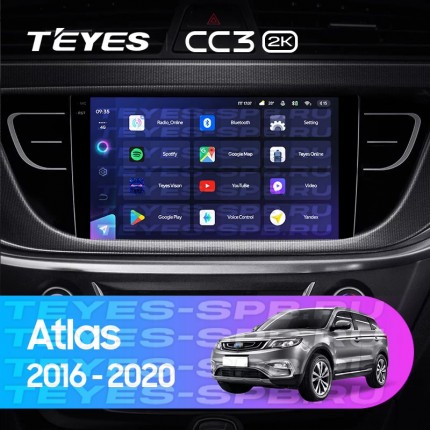 Автомагнитола TEYES для Geely Atlas  2016-2020, CC3 2K, 3G+32G