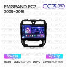 Автомагнитола TEYES для Geely Emgrand EC7  2009-2016, CC3 2K, 3G+32G