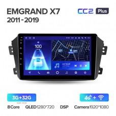Автомагнитола TEYES для Geely Emgrand X7  2011-2019, CC2 Plus, 3G+32G