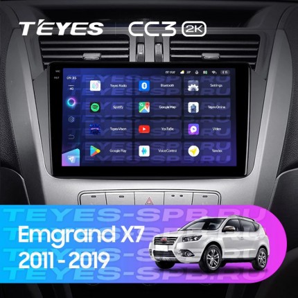 Автомагнитола TEYES для Geely Emgrand X7  2011-2019, CC3 2K, 3G+32G