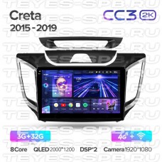 Автомагнитола TEYES для Hyundai Creta  2015-2019, CC3 2K, 3G+32G