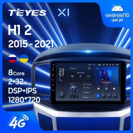 Автомагнитола TEYES для Hyundai H1 2 2017-2018, X1, 4G + WiFi