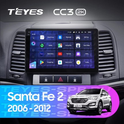 Автомагнитола TEYES для Hyundai Santa Fe2 2006-2012, CC3 2K, 3G+32G