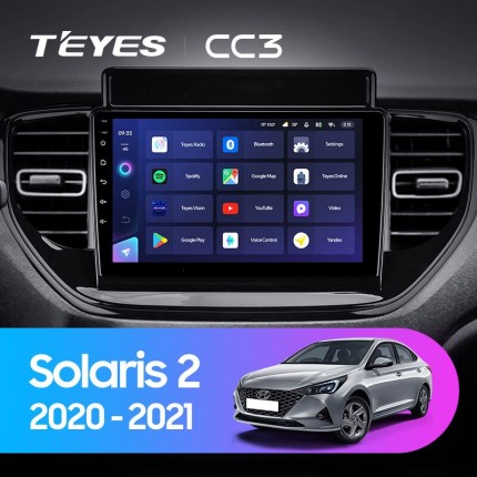 Автомагнитола TEYES для Hyundai Solaris 2 2020-2021, CC3, 4G+32G