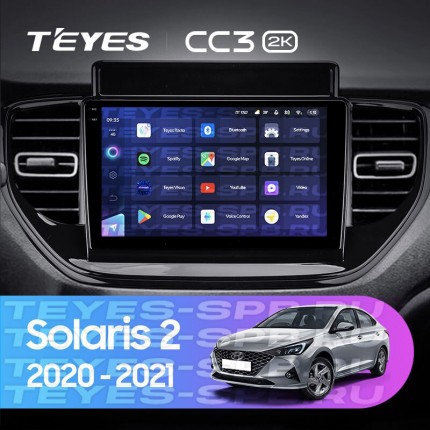 Автомагнитола TEYES для Hyundai Solaris 2 2020-2021, CC3 2K, 3G+32G