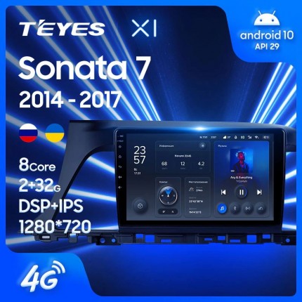 Автомагнитола TEYES для Hyundai Sonata 7 2014-2017, X1, 4G + WiFi