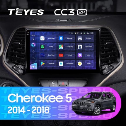 Автомагнитола TEYES для Jeep Cherokee 5 2014-2018, CC3 2K, 3G+32G