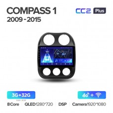 Автомагнитола TEYES для Jeep Compass 2009-2015, CC2 Plus, 3G+32G