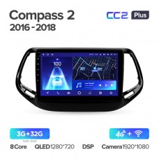 Автомагнитола TEYES для Jeep Compass 2 2016-2018, CC2 Plus, 3G+32G