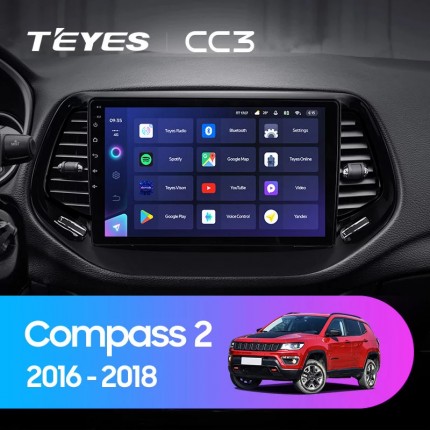 Автомагнитола TEYES для Jeep Compass 2 2016-2018, CC3, 4G+32G