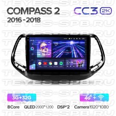 Автомагнитола TEYES для Jeep Compass 2 2016-2018, CC3 2K, 3G+32G