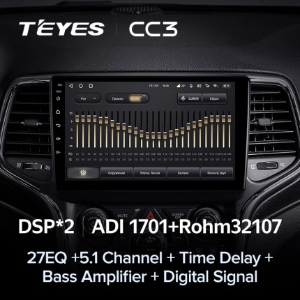 Автомагнитола TEYES для Jeep Grand Cherokee 2013-2020, CC3, 4G+32G