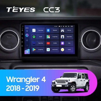 Автомагнитола TEYES для Jeep Wrangler 4 2018-2019, CC3, 4G+32G