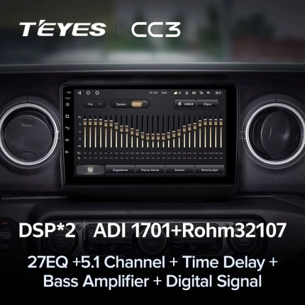 Автомагнитола TEYES для Jeep Wrangler 4 2018-2019, CC3, 4G+32G