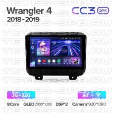 Автомагнитола TEYES для Jeep Wrangler 4 2018-2019, CC3 2K, 3G+32G