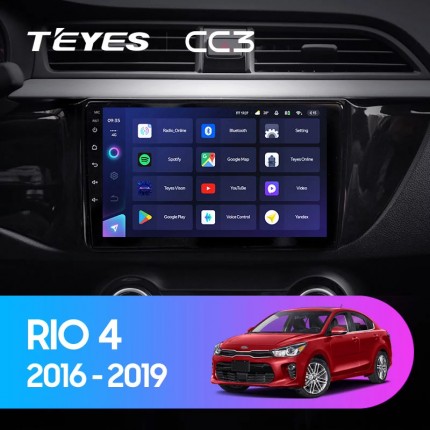 Автомагнитола TEYES для KIA RIO 4 2016-2019, CC3, 4G+32G