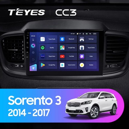 Автомагнитола TEYES для KIA Sorento Prime 2014-2020, CC3, 4G+32G