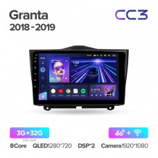 Автомагнитола TEYES для Lada Granta Cross 2018 - 2019, CC3, 4G+32G