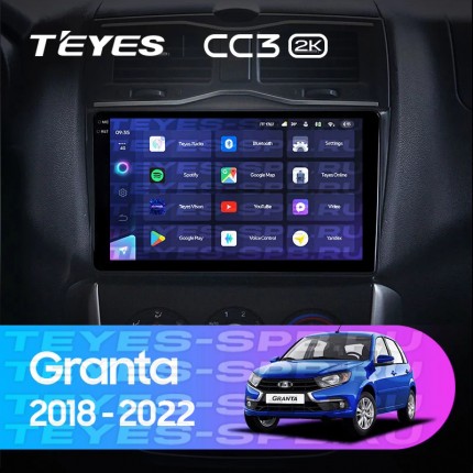 Автомагнитола TEYES для Lada Granta Cross 2018 - 2019, CC3 2K, 3G+32G