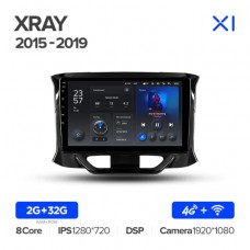 Автомагнитола TEYES для Lada XRAY 2015-2019, X1, 4G + WiFi