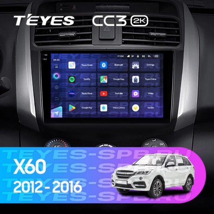 Автомагнитола TEYES для Lifan X60 2012-2016, CC3 2K, 3G+32G