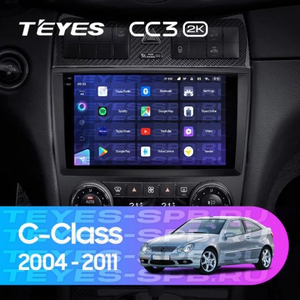 Автомагнитола TEYES для Mercedes-Benz C-Class 2004-2011, CC3 2K, 3G+32G