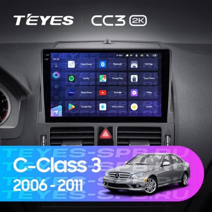 Автомагнитола TEYES для Mercedes-Benz C-Class 3 2006-2011, CC3 2K, 3G+32G