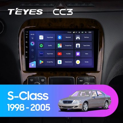 Автомагнитола TEYES для Mercedes-Benz S-Class 1998-2005, CC3, 4G+32G