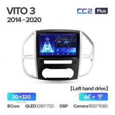 Автомагнитола TEYES для Mercedes-Benz Vito 3 2014-2020, CC2 Plus, 3G+32G