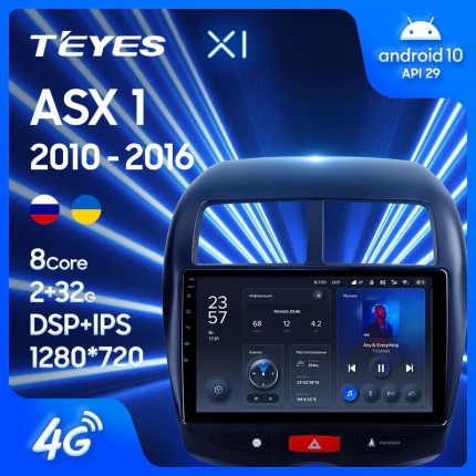 Автомагнитола TEYES для Mitsubishi ASX 1 2010-2016, X1, 4G + WiFi