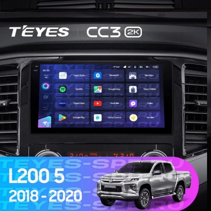 Автомагнитола TEYES для Mitsubishi L200 5 2018-2020, CC3 2K, 3G+32G