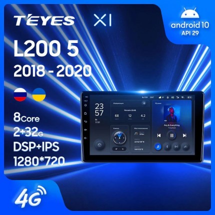 Автомагнитола TEYES для Mitsubishi L200 5 2018-2020, X1, 4G + WiFi