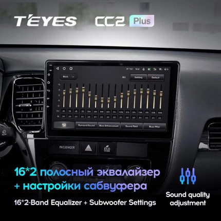 Автомагнитола TEYES для Mitsubishi Outlander 3 2012-2018, CC2 Plus, 3G+32G