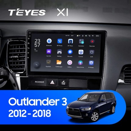 Автомагнитола TEYES для Mitsubishi Outlander 3 2012-2018, X1, 4G + WiFi