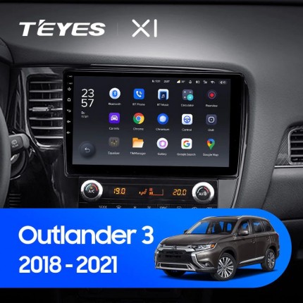 Автомагнитола TEYES для Mitsubishi Outlander 3 2018-2021, X1, 4G + WiFi