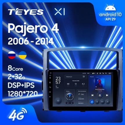 Автомагнитола TEYES для Mitsubishi Pajero 4 2006-2014, X1, WiFi