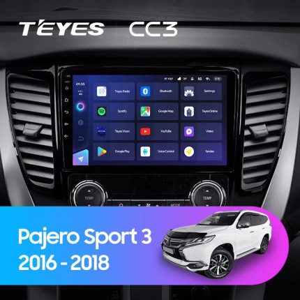 Автомагнитола TEYES для Mitsubishi Pajero Sport 3 2016-2018, CC3, 4G+32G