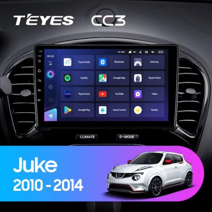 Автомагнитола TEYES для Nissan Juke 2010-2014, CC3, 4G+32G