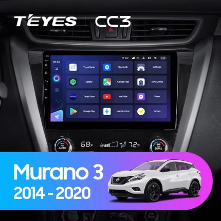 Автомагнитола TEYES для Nissan Murano 3 2014-2020, CC3, 4G+32G