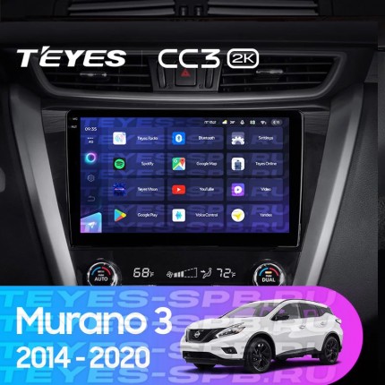 Автомагнитола TEYES для Nissan Murano 3 2014-2020, CC3 2K, 3G+32G