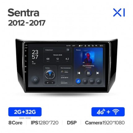 Автомагнитола TEYES для Nissan Sentra 2012-2017, X1, 4G + WiFi