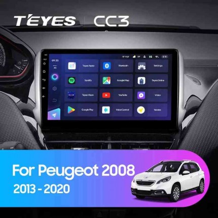 Автомагнитола TEYES для Peugeot 2008 2013-2020, CC3, 4G+32G